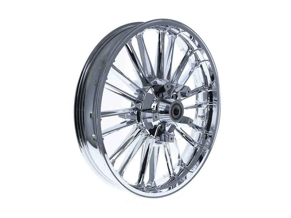 21in. x 3.50in. wide Atlantic 3D Wheel with Front Hub - Chrome. Fits Touring 2008up with ABS
