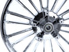 21in. x 3.50in. wide Atlantic 3D Wheel with Front Hub - Chrome. Fits Touring 2008up with ABS