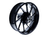 18in. x 5.50in. wide Hurricane 3D Wheel with Rear Hub - Black Cut. Fits Touring 2009up with ABS