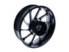 18in. x 5.50in. wide Hurricane 3D Wheel with Rear Hub - Black Cut. Fits Touring 2009up with ABS