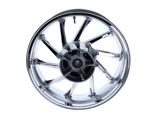 18in. x 5.50in. wide Hurricane 3D Wheel with Rear Hub - Chrome. Fits Touring 2009up with ABS
