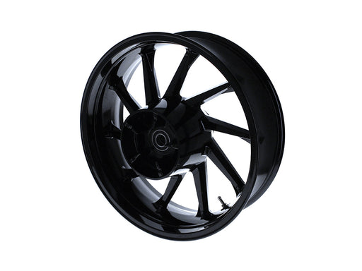 18in. x 5.50in. wide Hurricane 3D Wheel with Rear Hub - Gloss Black. Fits Touring 2009up with ABS