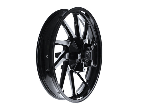 21in. x 3.50in. wide Hurricane 3D Wheel with Front Hub - Black Cut. Fits Touring 2008up with ABS