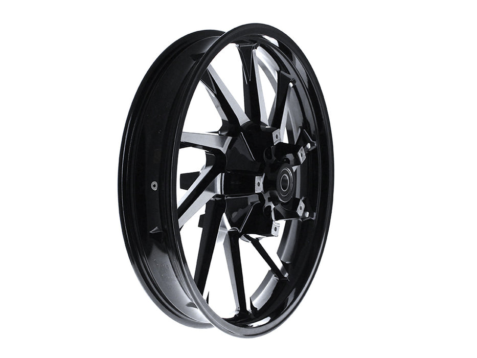 21in. x 3.50in. wide Hurricane 3D Wheel with Front Hub - Black Cut. Fits Touring 2008up with ABS