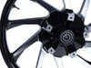 21in. x 3.50in. wide Hurricane 3D Wheel with Front Hub - Black Cut. Fits Touring 2008up with ABS
