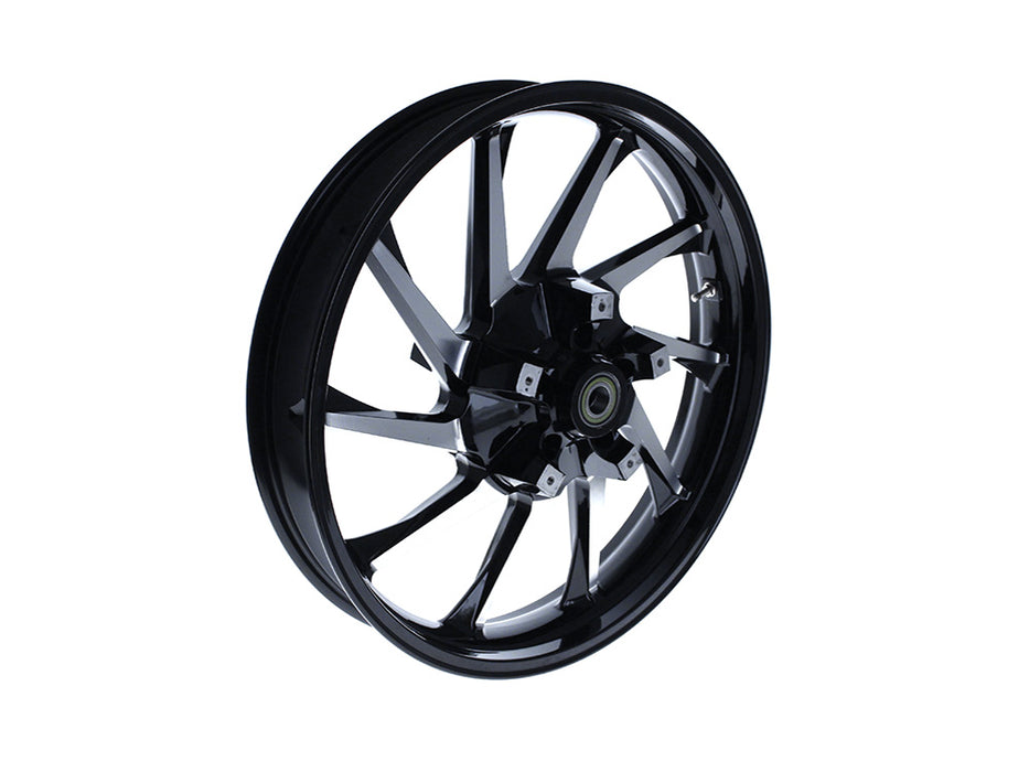 21in. x 3.50in. wide Hurricane 3D Wheel with Front Hub - Black Cut. Fits Touring 2008up with ABS