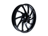 21in. x 3.50in. wide Hurricane 3D Wheel with Front Hub - Gloss Black. Fits Touring 2008up with ABS