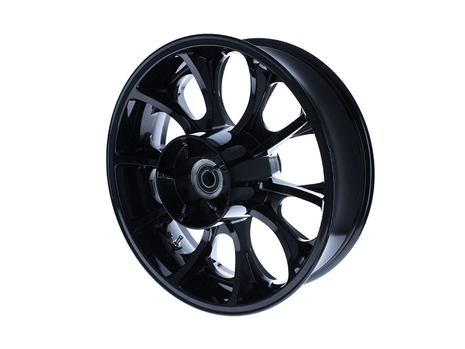 18in. x 5.50in. wide Largo 3D Wheel with Rear Hub - Gloss Black. Fits Touring 2009up with ABS