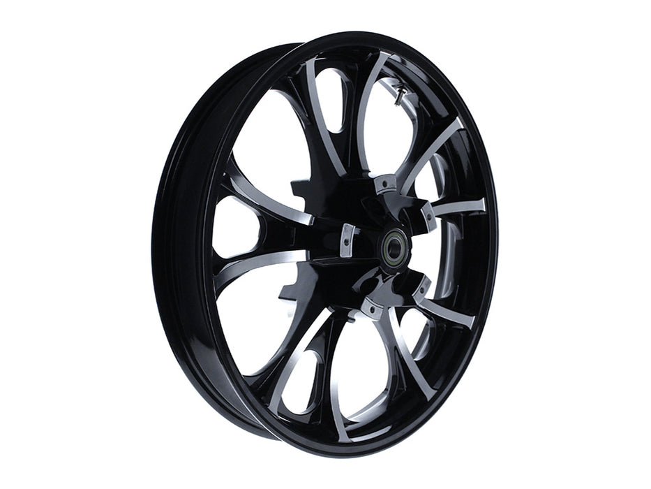 21in. x 3.50in. wide Largo 3D Wheel with Front Hub - Black Cut. Fits Touring 2008up with ABS