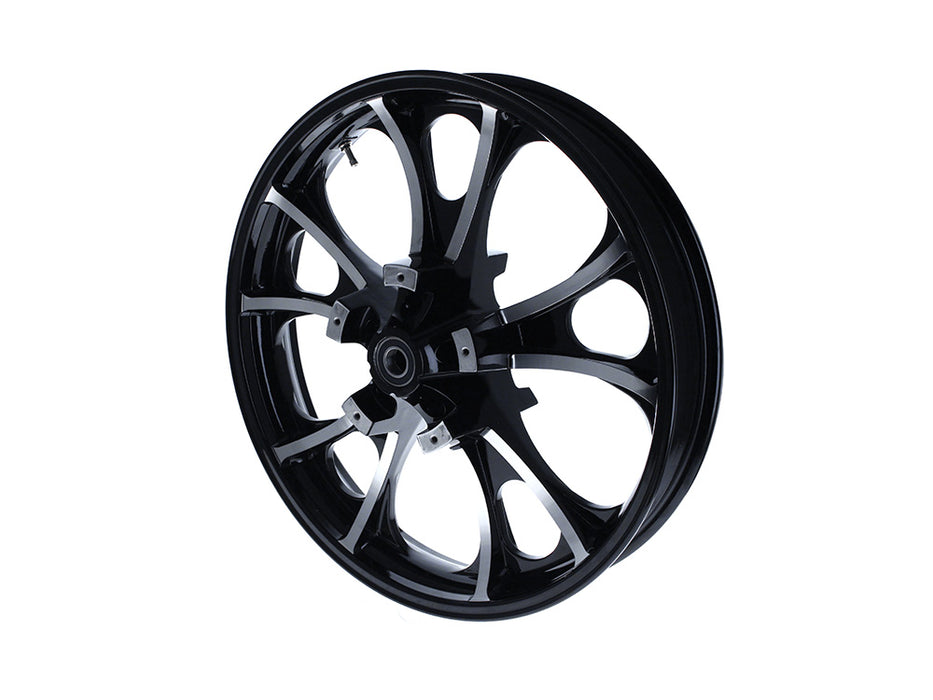 21in. x 3.50in. wide Largo 3D Wheel with Front Hub - Black Cut. Fits Touring 2008up with ABS