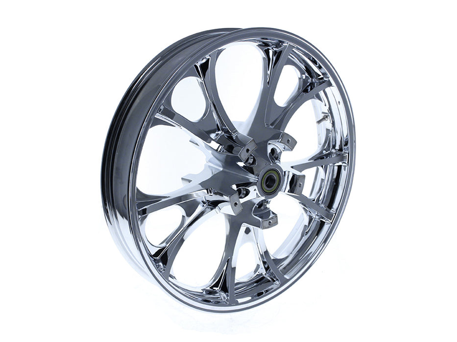 21in. x 3.50in. wide Largo 3D Wheel with Front Hub - Chrome. Fits Touring 2008up with ABS