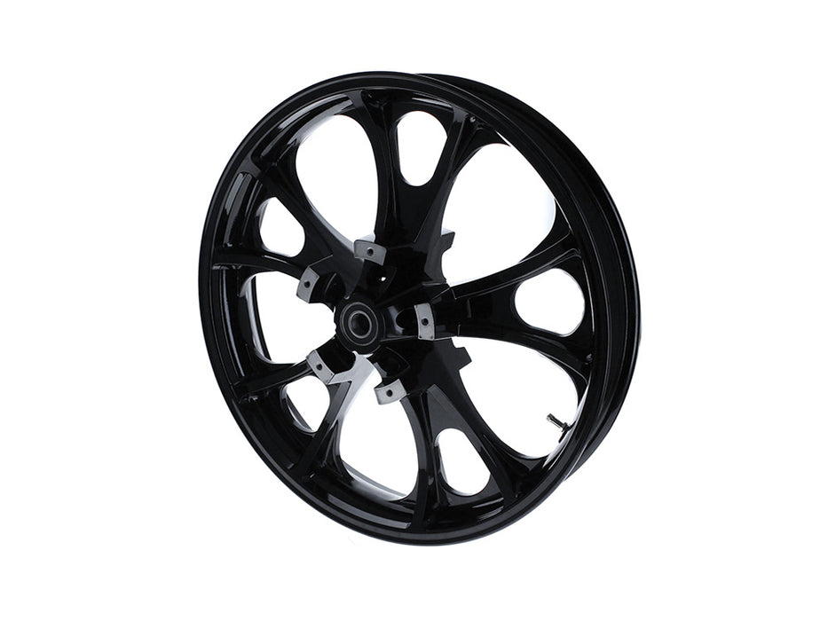 21in. x 3.50in. wide Largo 3D Wheel with Front Hub - Gloss Black. Fits Touring 2008up with ABS