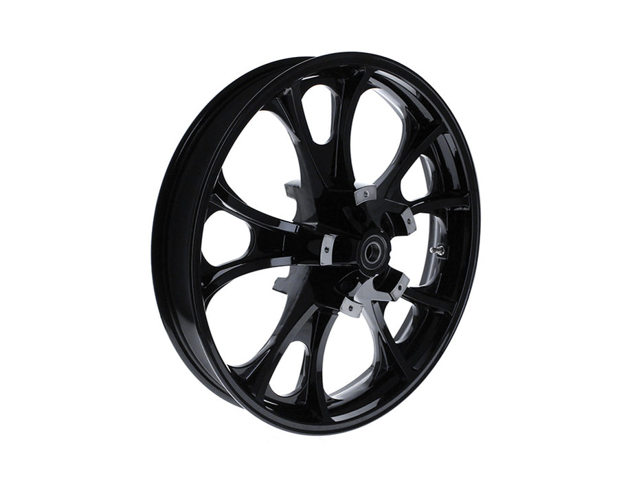 21in. x 3.50in. wide Largo 3D Wheel with Front Hub - Gloss Black. Fits Touring 2008up with ABS
