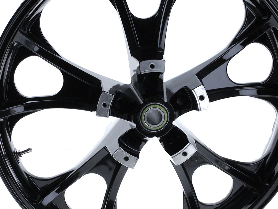 21in. x 3.50in. wide Largo 3D Wheel with Front Hub - Gloss Black. Fits Touring 2008up with ABS