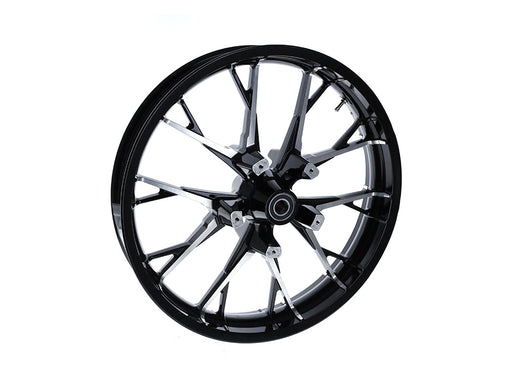 21in. x 3.50in. wide Marlin 3D Wheel with Front Hub - Black Cut. Fits Touring 2008up with ABS