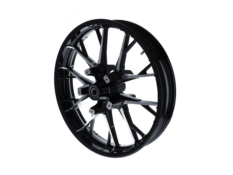 21in. x 3.50in. wide Marlin 3D Wheel with Front Hub - Black Cut. Fits Touring 2008up with ABS