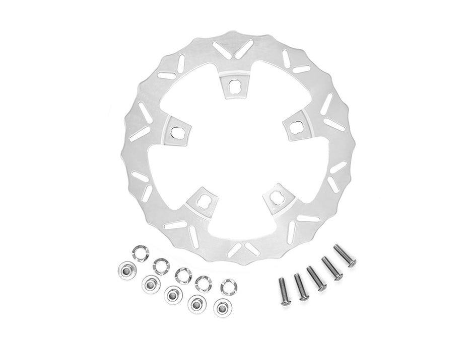 12.6in. Front Dragon Disc Rotor - Polished. Fits Touring 2024up with Coastal Moto Wheel