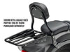 Round Sissy Bar Kit - Black. Fits Honda CMX / Rebel 500cc 2017up