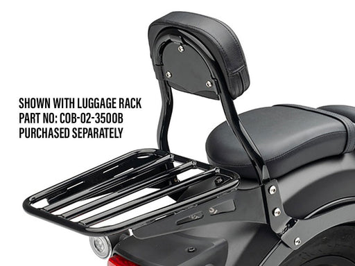 Round Sissy Bar Kit - Black. Fits Honda CMX / Rebel 500cc 2017up