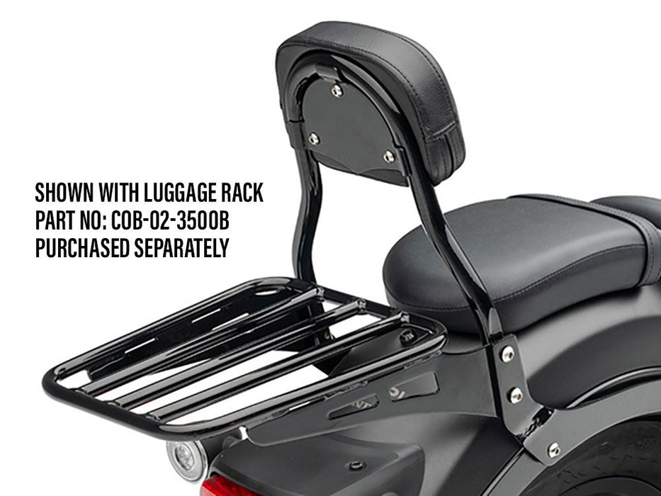 Round Sissy Bar Kit - Black. Fits Honda CMX / Rebel 500cc 2017up