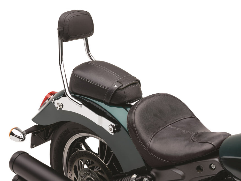 Quick Detachable Sissy Bar Kit - Chrome. Fits Scout 2015up with Solo Seat & Seperate Pillion Pad.