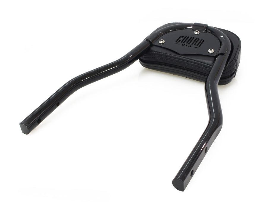 Short Quick Detachable Sissy Bar Kit - Black. Fits FX Softail 2000-2005 & Most FL Softail 2000-2017 with 150mm Rear Tyre.