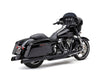 4in. 909 Uppercut Slip-On Mufflers - Black. Fits Touring 2017up.