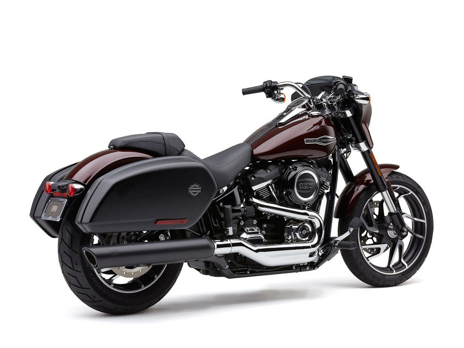 4in. 909 Back Slash Slip-On Muffler - Black. Fits Sport Glide 2018-2024