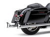 Speedster Dual Exhaust - Chrome with Chrome Fishtail Tips. Fits Touring 2017up.