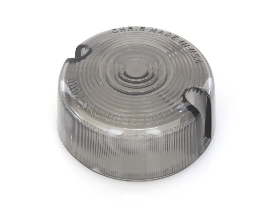 Turn Signal Lens - Smoke. Fits FX Softail, Sportster & Dyna 1986-2001.