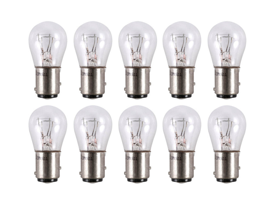 12V Bayonet Style Stop & Taillight Bulb. Fits H-D Pre Early 2003 - Pack 10
