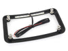 Curved Number Plate Frame with Number Plate Light Only - Black.