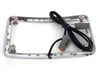 Curved Slick Signal Run, Turn, Brake & Number Plate Frame - Chrome. Fits Softail 2011-2017.