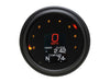 4-1/2in. Tank Mount KPH Speedometer with Tachometer - Black. Fits Big Twin 1936-2003.