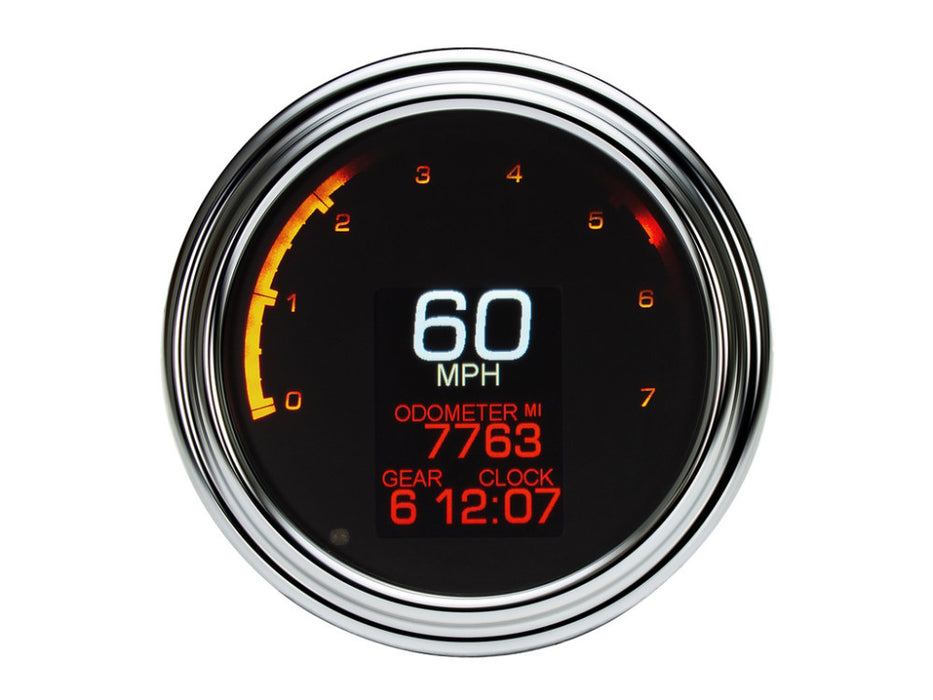 4-1/2in. Tank Mount KPH Speedometer with Tachometer - Chrome. Fits Softail 2004-2010 & Dyna Wide Glide 2004-2008.