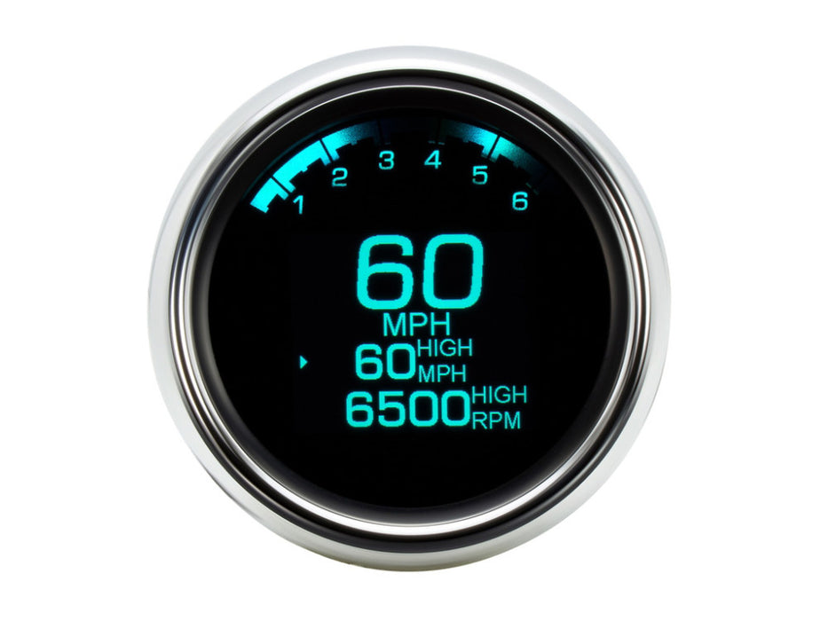 3-3/8in. Round KPH Speedometer with Tachometer - Chrome. Fits Softail Fat Bob 2018up, Sportster 2014-2021, Dyna Street Bob, Low Rider & Wide Glide 2012-2017 & Softail Breakout, Rocker & Black Line 2011-2017.
