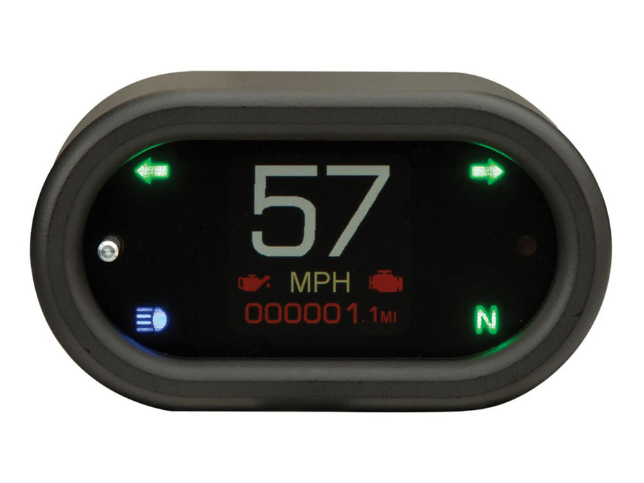 3-1/2in. x 2in. Classic KPH Speedometer - Black