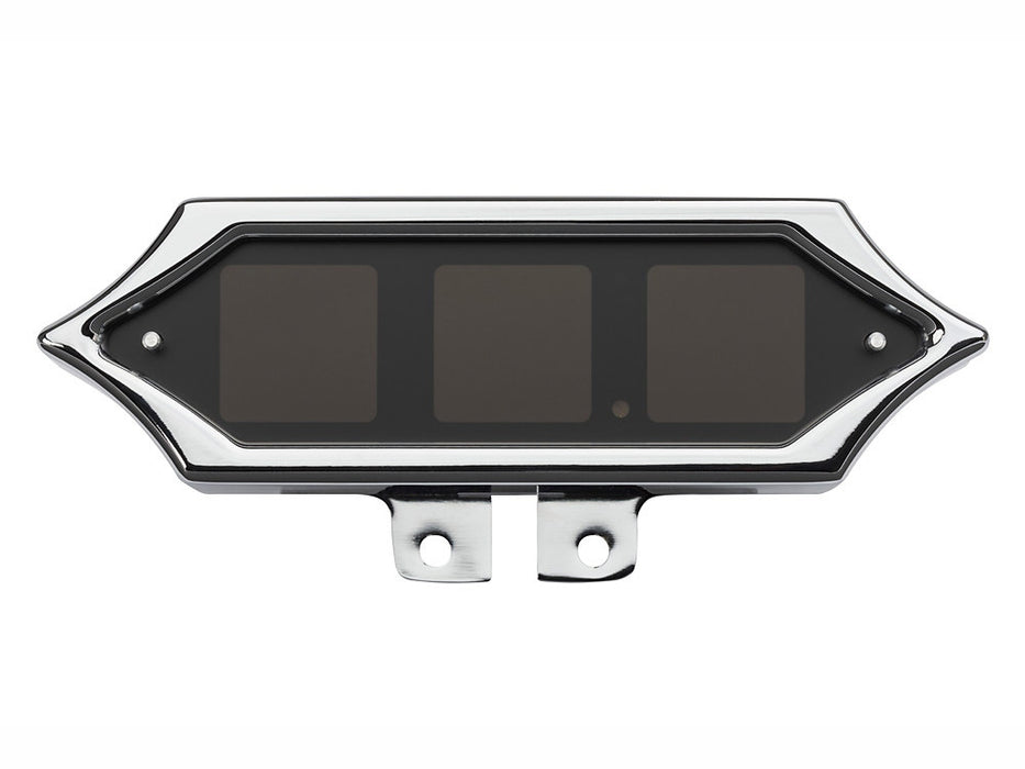 Handlebar Mounted Spike Speedometer/Tachometer - Chrome. Fits Big Twin and Sportster 1936-2003 and V-Rod 2002-2006.