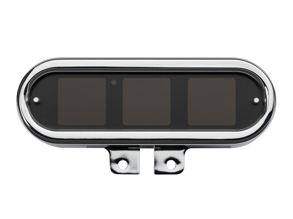 Handlebar Mounted Oval Speedometer/Tachometer - Chrome. Fits Softail 2004-2010, Dyna 2004-2011, Sportster 2004-2013, V-Rod 2007-2017.