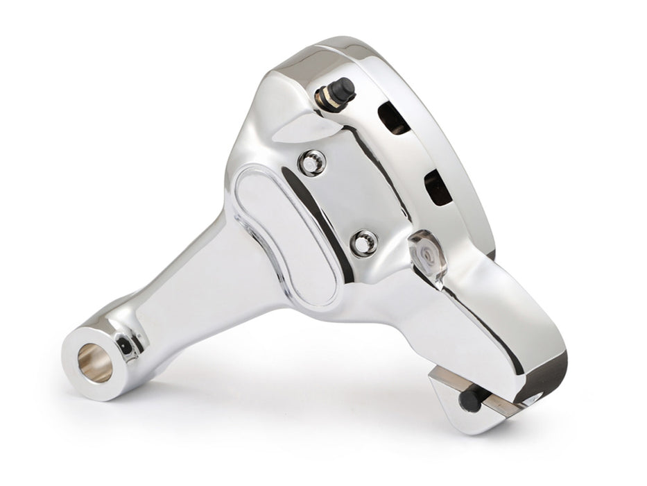 Right Hand Rear 4 Piston Caliper & Mounting Bracket - Chrome. Fits Dyna 2000-2005