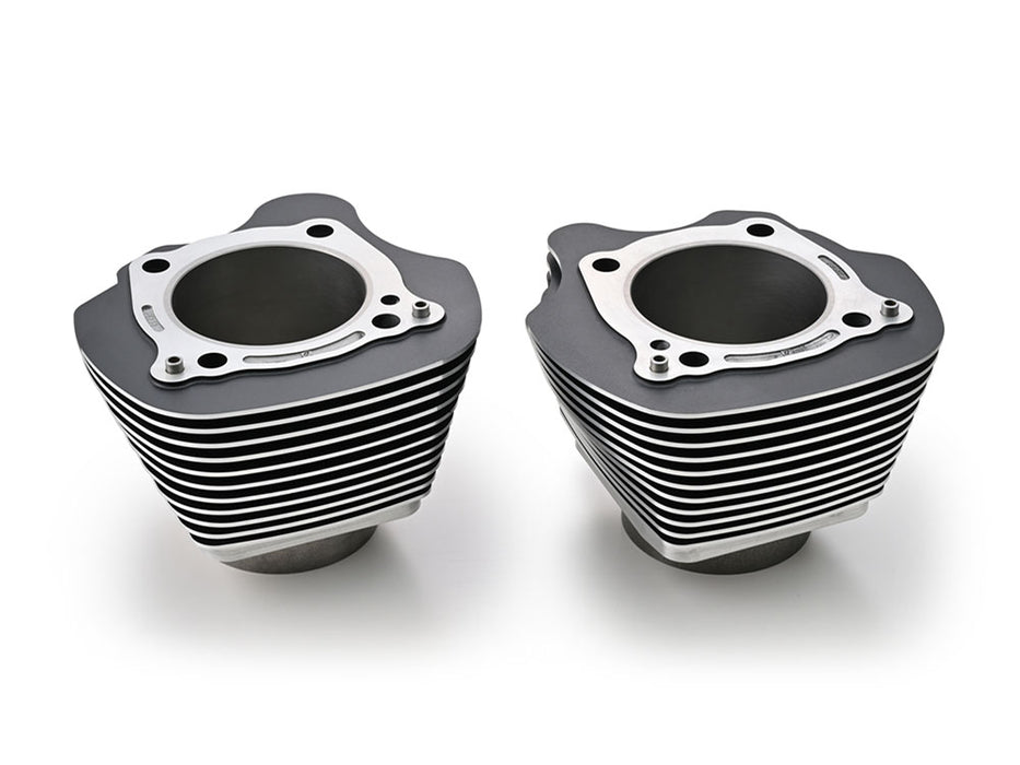 4.250in. Bore Cylinder Set - Black with Highlighted Fins. Fits Milwaukee-Eight 2017up