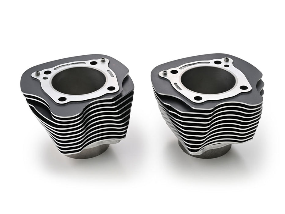 128ci Big Bore Kit with Highlighted Fins - Black. Includes CP Carrillo 11.5:1 Compression Piston Kit. Fits Milwaukee-Eight 2017up 114ci or 117ci Engine
