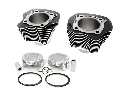 128ci Big Bore Kit with Highlighted Fins - Black. Includes CP Carrillo 11.5:1 Compression Piston Kit. Fits Milwaukee-Eight 2017up 114ci or 117ci Engine