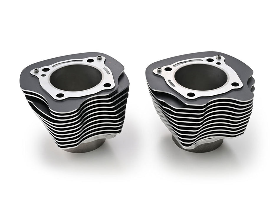 128ci Big Bore Kit with Highlighted Fins - Black. Includes CP Carrillo 12.0:1 Compression Piston Kit. Fits Milwaukee-Eight 2017up 114ci or 117ci Engine
