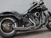 Low Cat 2-into-1 Exhaust - Chrome. Fits Softail 1986-2017 & Rocker 2008-2011.