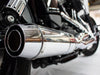 Bob Cat 2-into-1 Exhaust - Chrome with Aluminium Sleeve Muffler. Fits Dyna 2006-2017