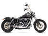 Bob Cat 2-into-1 Exhaust - Chrome with Black Sleeve Muffler. Fits Dyna 2006-2017.
