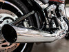 Low Cat 2-into-1 Exhaust - Chrome. Fits Softail 2025up Non-240 Tyre Models