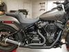 Bob Cat 2-into-1 Exhaust - Black with Carbon Fibre Sleeve Muffler. Fits Softail 2025up Non-240 Tyre Models