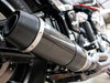 Bob Cat 2-into-1 Exhaust - Black with Carbon Fibre Sleeve Muffler. Fits Softail 2018-2024 Non-240 Tyre Models